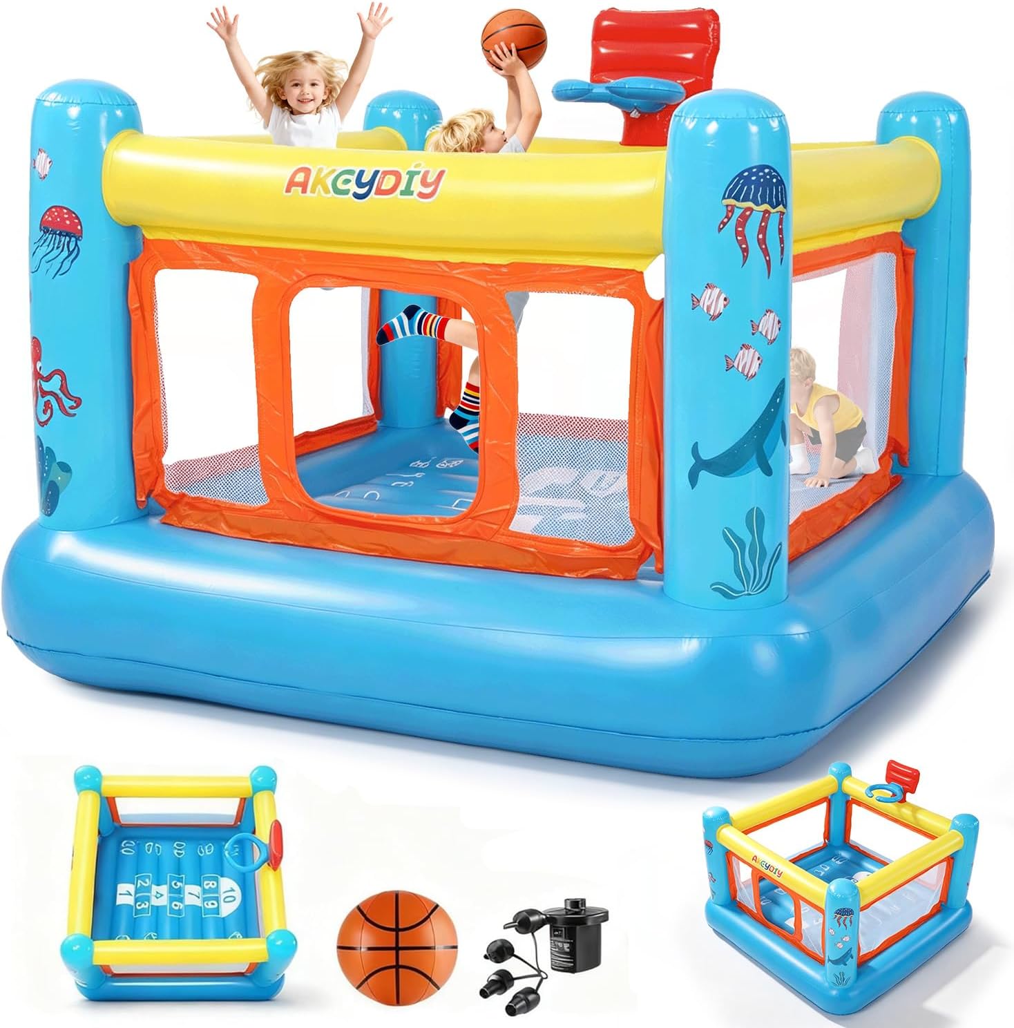 Kids Outdoor Jumping Castle - Şişme Oyun Evi, 3-6 Yaş Çocuklar