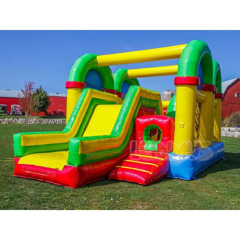 Kids Outdoor Jumping Castle - Ticari Şişme Engel Parkuru Kaydıraklı Çocuk