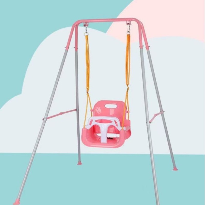 Kids Outdoor Lawn Chair - Metal Standlı Çocuk Salıncak Seti Açık