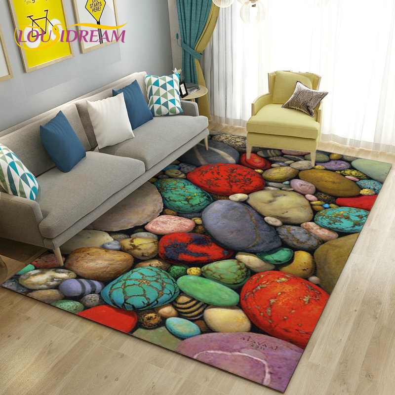 Kids Outdoor Flooring - 3D renkli arnavut kaldırımı taş alan