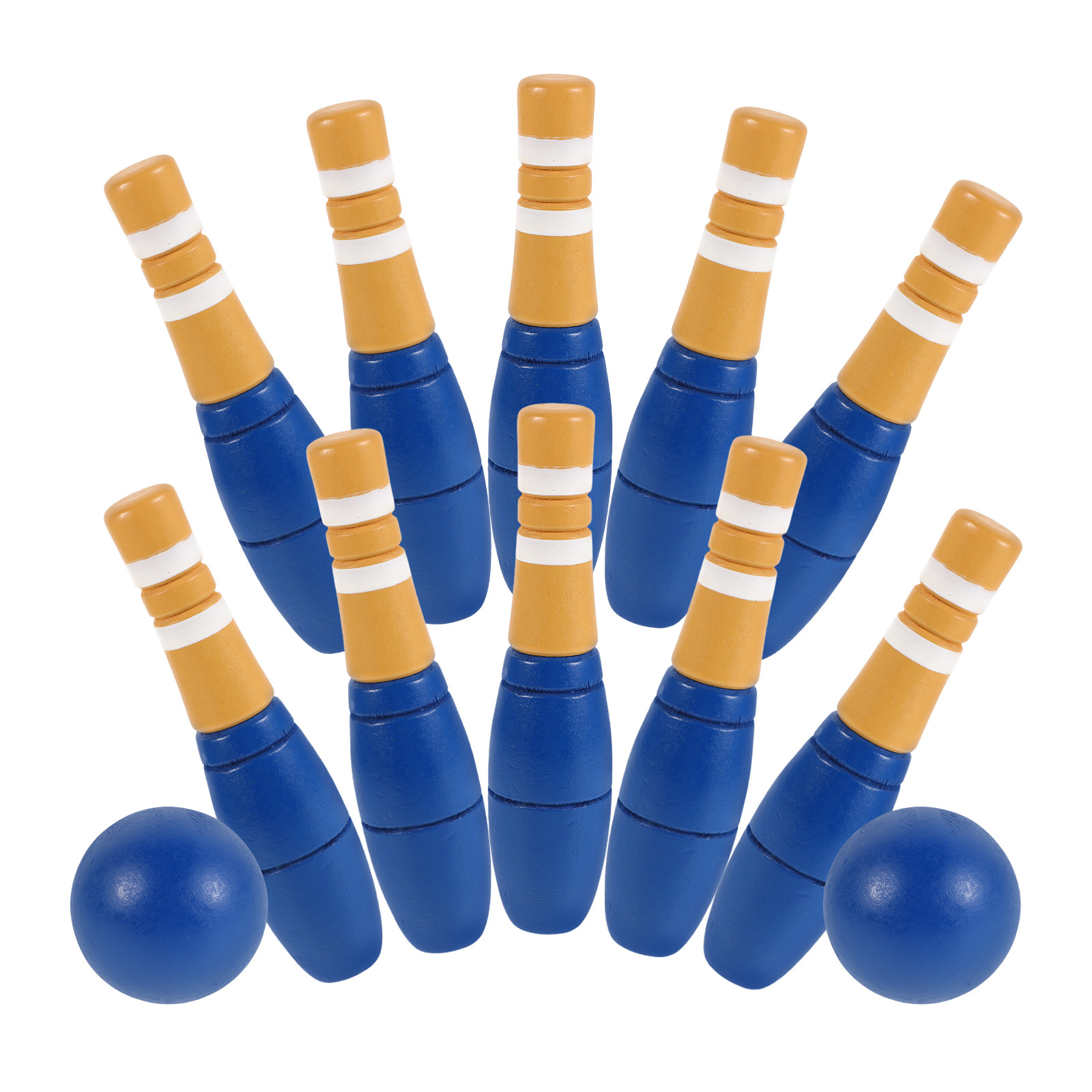 Kids Outdoor Learning Activities - 1 Takım Çocuk Bowling Seti Ahşap
