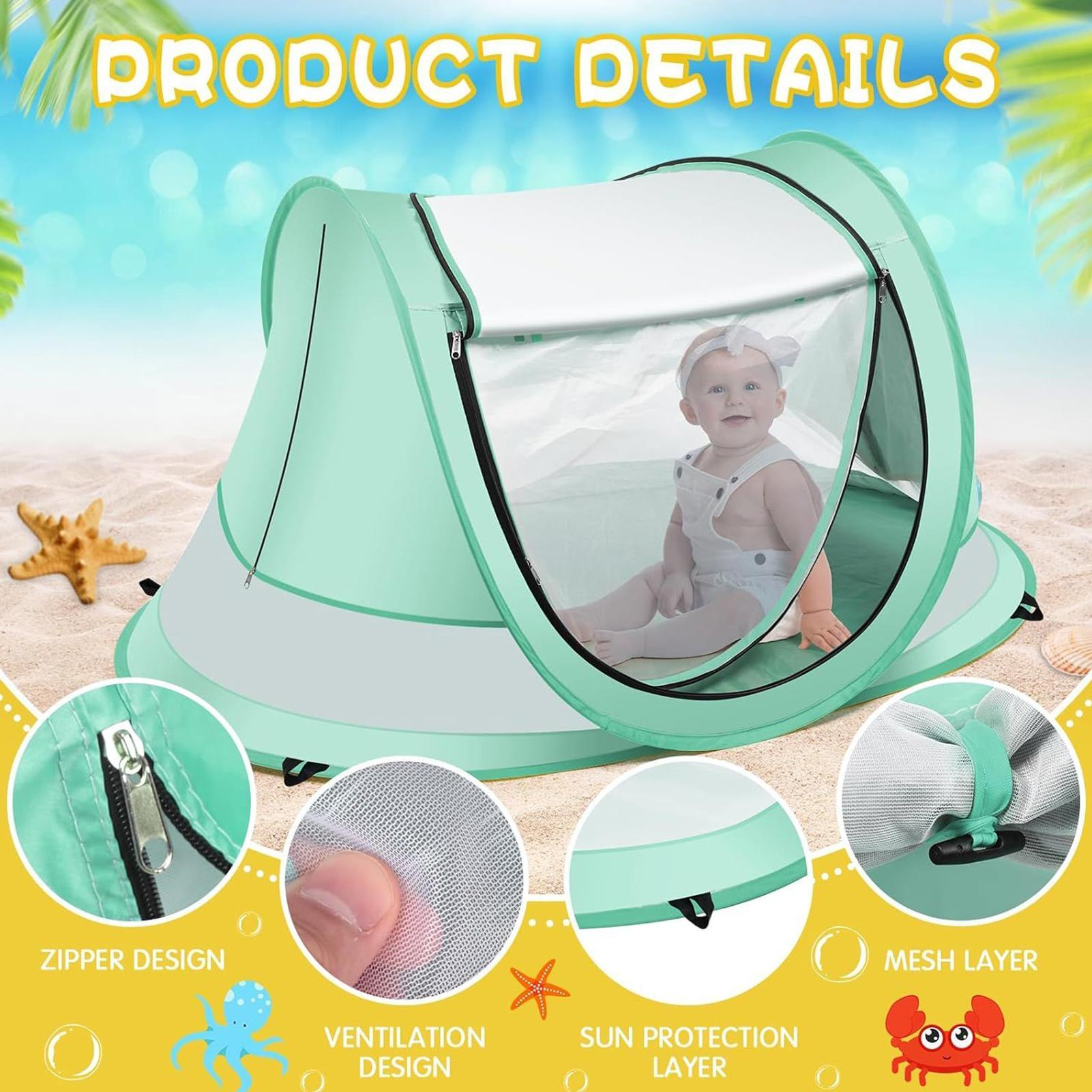 Kids Outdoor Daybed - Nefes Alabilen Fileli, Katlanabilir, UV Korumalı,