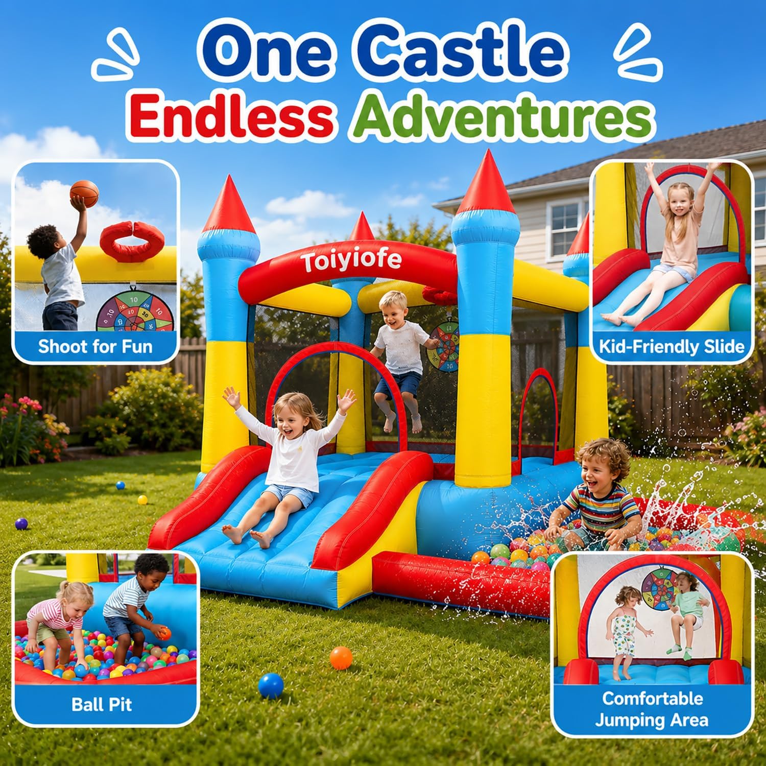 3-6 Yaş Çocuklar İçin Şişme Oy - Kids Outdoor Jumping Castle incelemesi ve fiyatı