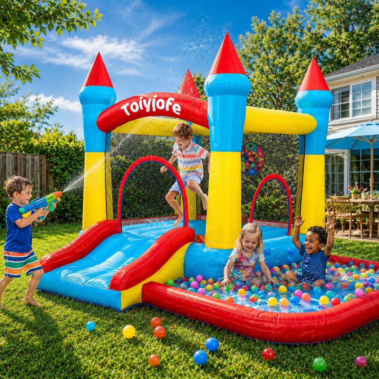 3-6 Yaş Çocuklar İçin Şişme Oy - Kids Outdoor Jumping Castle incelemesi ve fiyatı