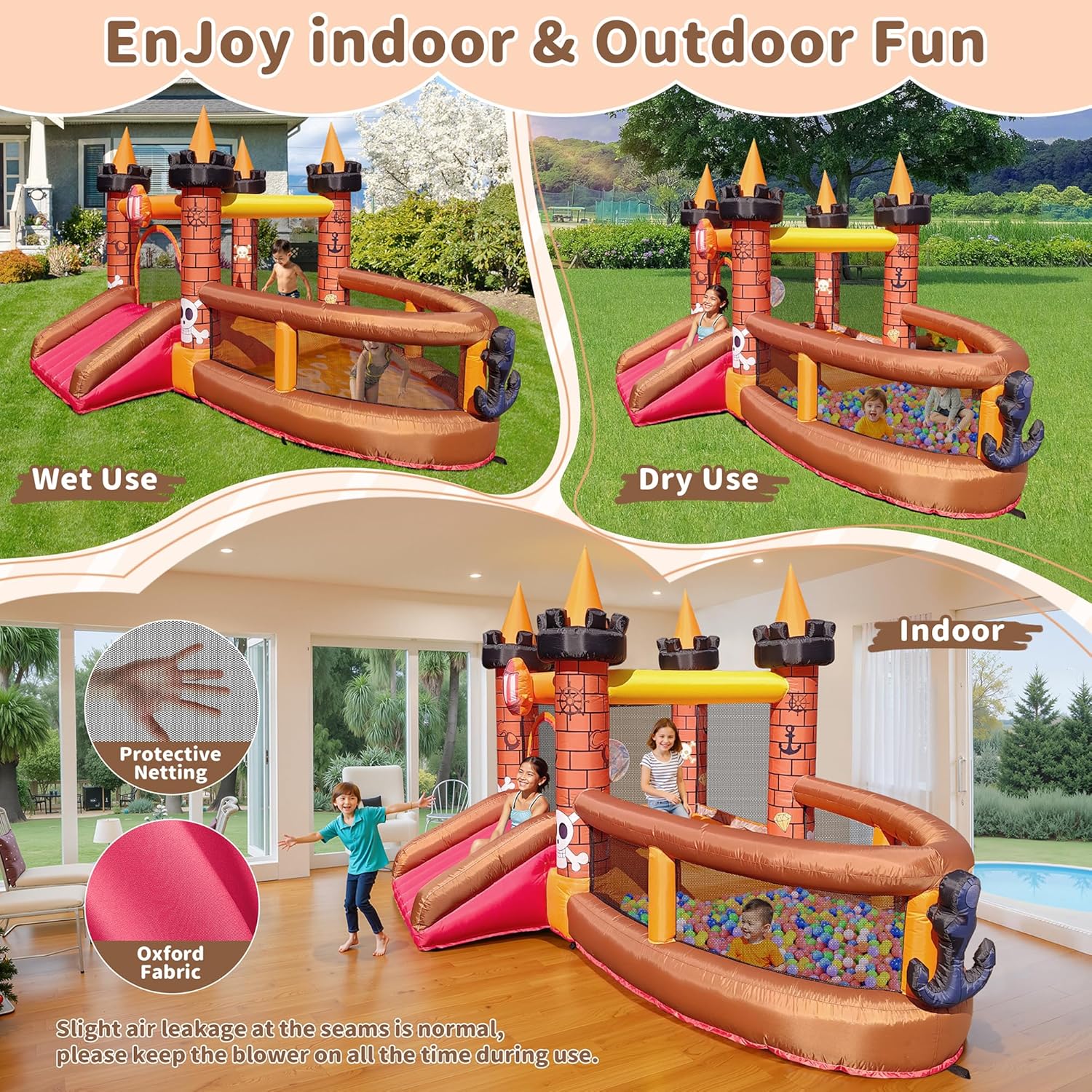 3-8 Yaş Çocuklar İçin Şişme Oy - Kids Outdoor Jumping Castle incelemesi ve fiyatı