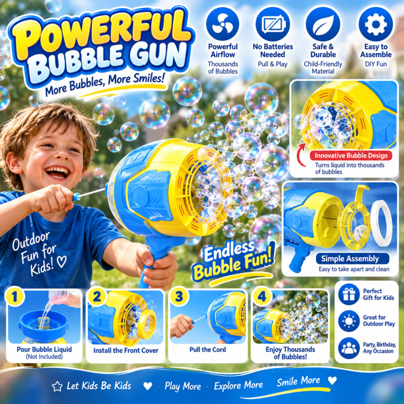 Pilsiz Baloncuk Tabancası, Çoc - Kids Outdoor Easter Toys incelemesi ve fiyatı