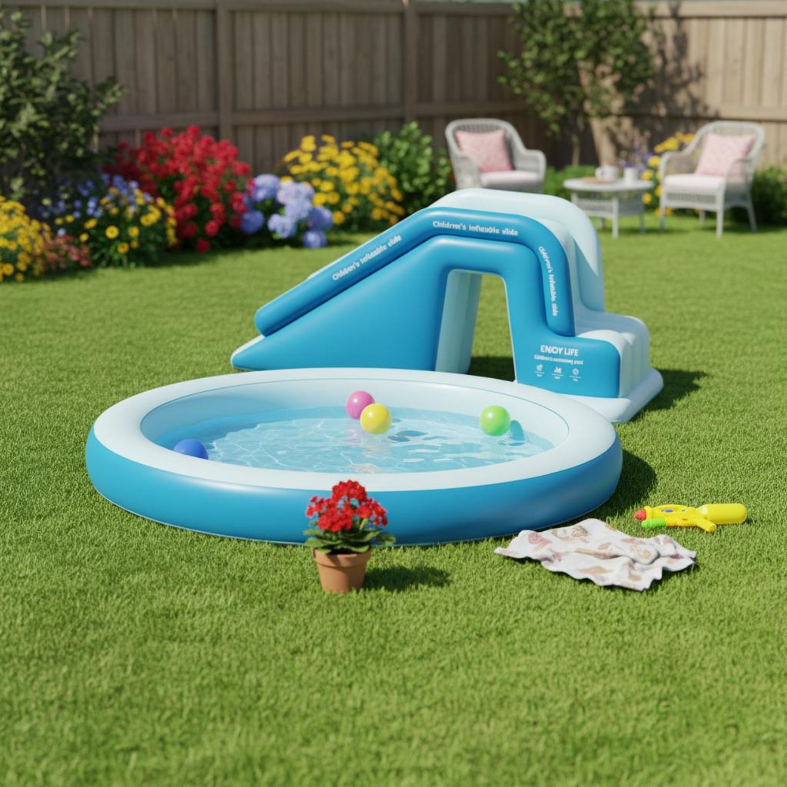 Şişme Havuz Kaydırağı Katlanab - Kids Outdoor Park incelemesi ve fiyatı