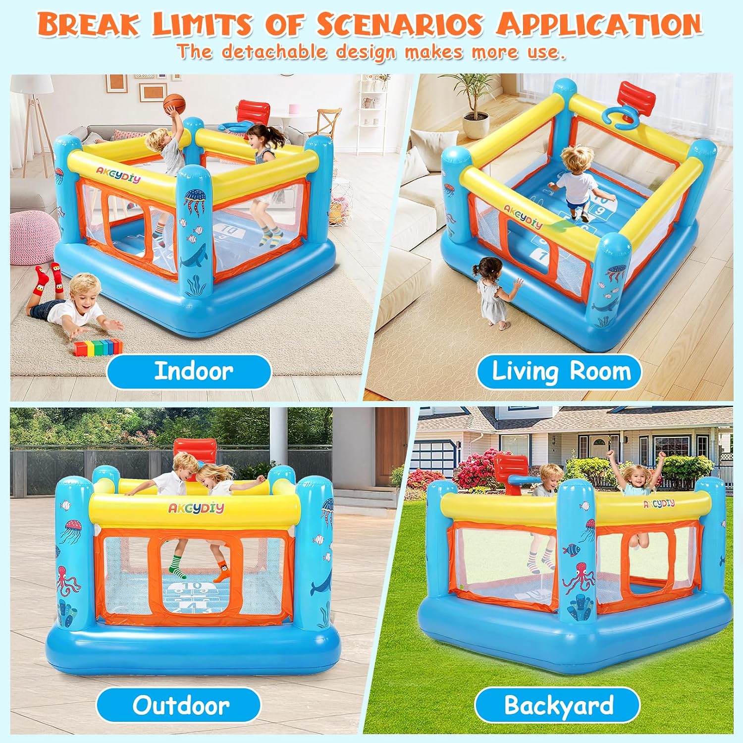 Şişme Oyun Evi, 3-6 Yaş Çocukl - Kids Outdoor Jumping Castle incelemesi ve fiyatı