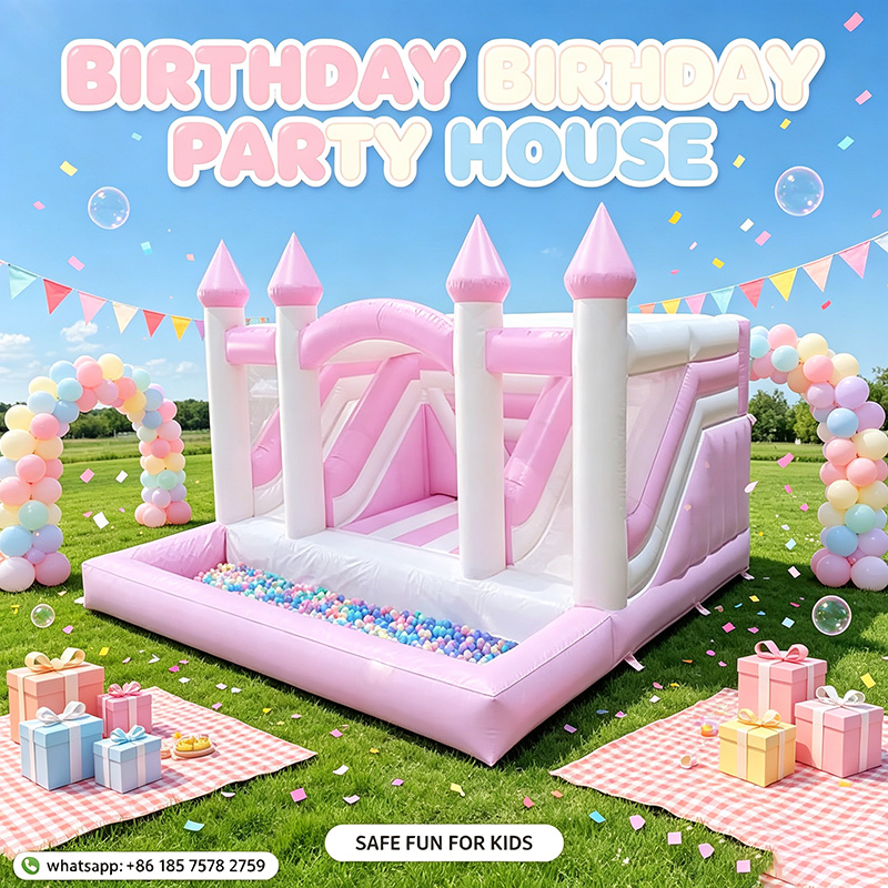 Şişme Pembe Prenses Zıplama Ev - Kids Outdoor Jumping Castle incelemesi ve fiyatı