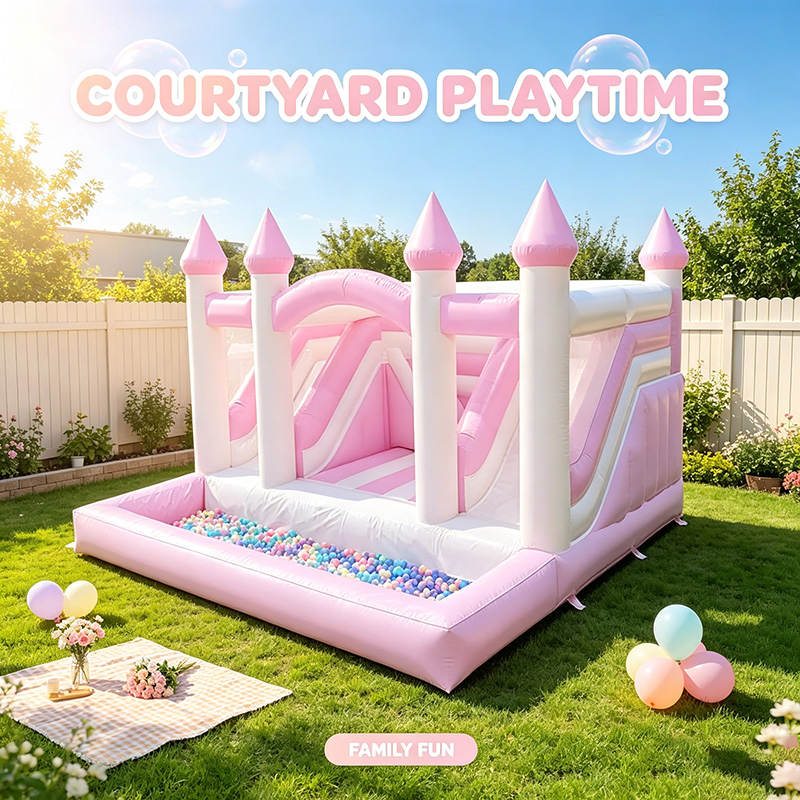 Şişme Pembe Prenses Zıplama Ev - Kids Outdoor Jumping Castle incelemesi ve fiyatı