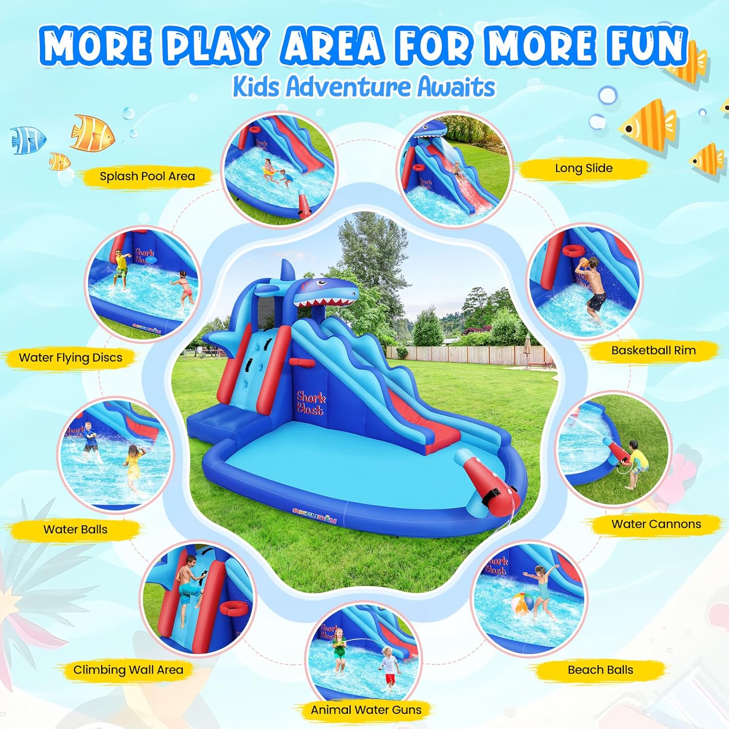 Çocuklar İçin Köpekbalığı Tema - Kids Outdoor Park incelemesi ve fiyatı