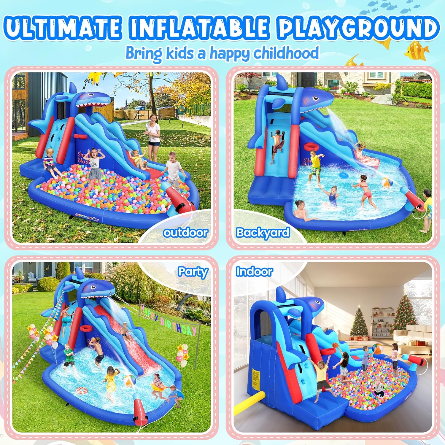 Çocuklar İçin Köpekbalığı Tema - Kids Outdoor Park incelemesi ve fiyatı
