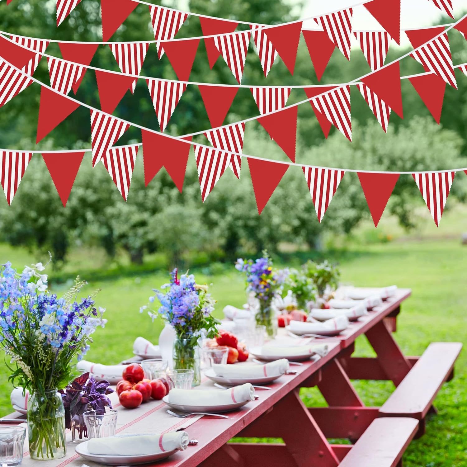 10M Kırmızı ve Beyaz Üçgen Bay - Q Kids Outdoor incelemesi ve fiyatı