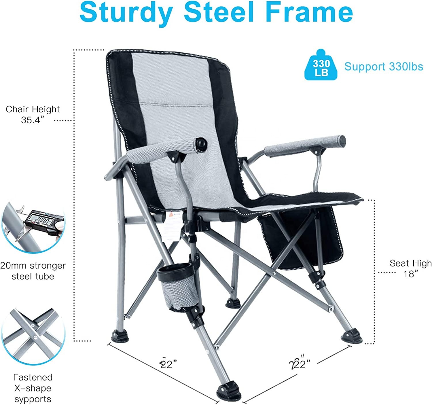 Yüksek Sırtlı, Kalınlaştırılmı - Kids Outdoor Lawn Chair incelemesi ve fiyatı