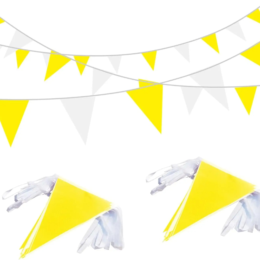 32.8FT Sarı Beyaz Flama Banner - Q Kids Outdoor incelemesi ve fiyatı