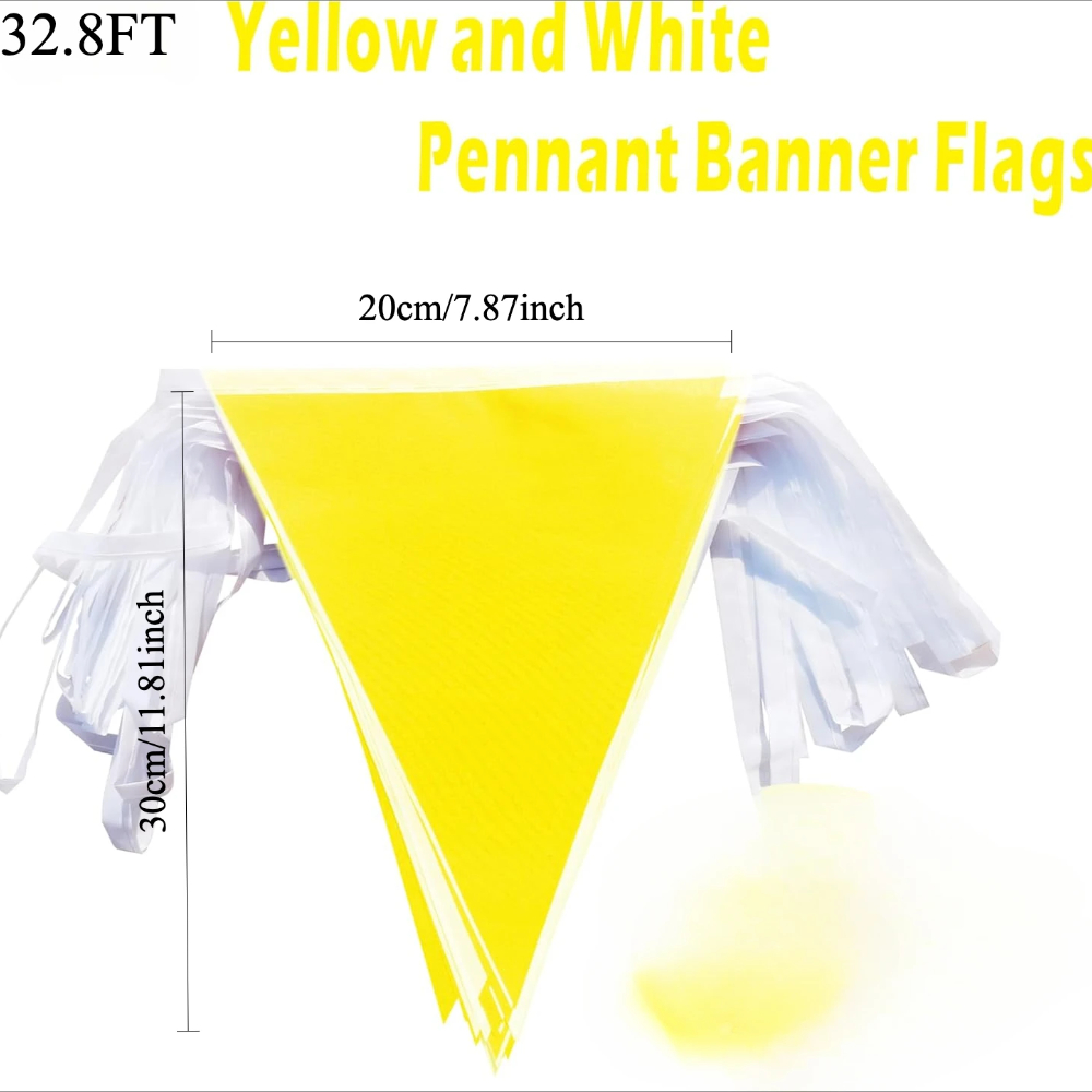 32.8FT Sarı Beyaz Flama Banner - Q Kids Outdoor incelemesi ve fiyatı